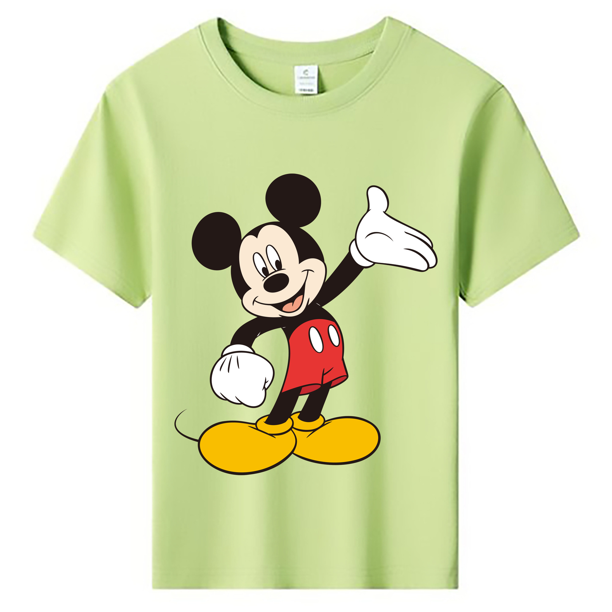 ミッキーマウス Mickey Mouse 綿100％キッズTシャツ（フロントプリント）